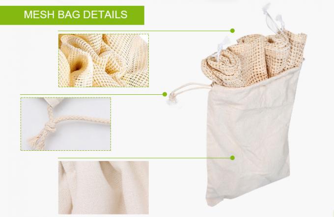 Bolso Tote Bag que hace compras de Mesh Net del algodón para las comidas
