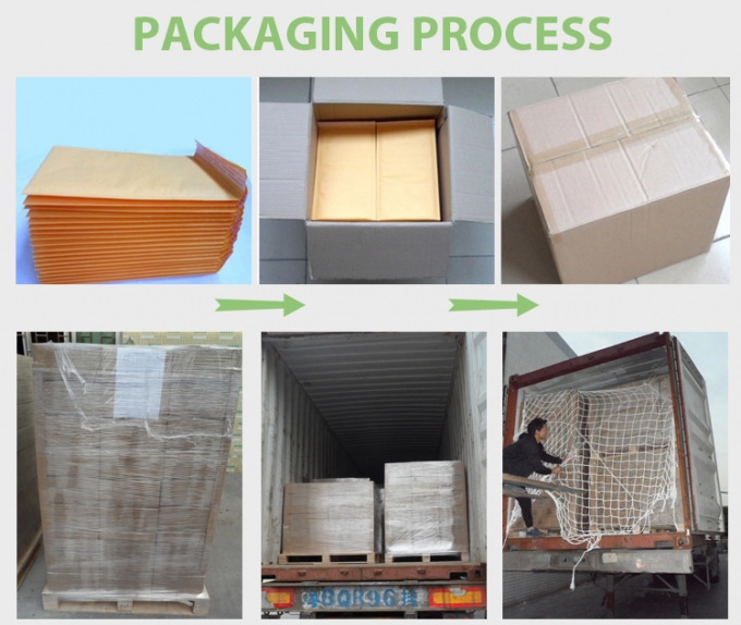 La entrega que hace compras en línea de los bolsos biodegradables empaqueta las fuentes de empaquetado amistosas de los sobres de Eco que envían bolsos 14