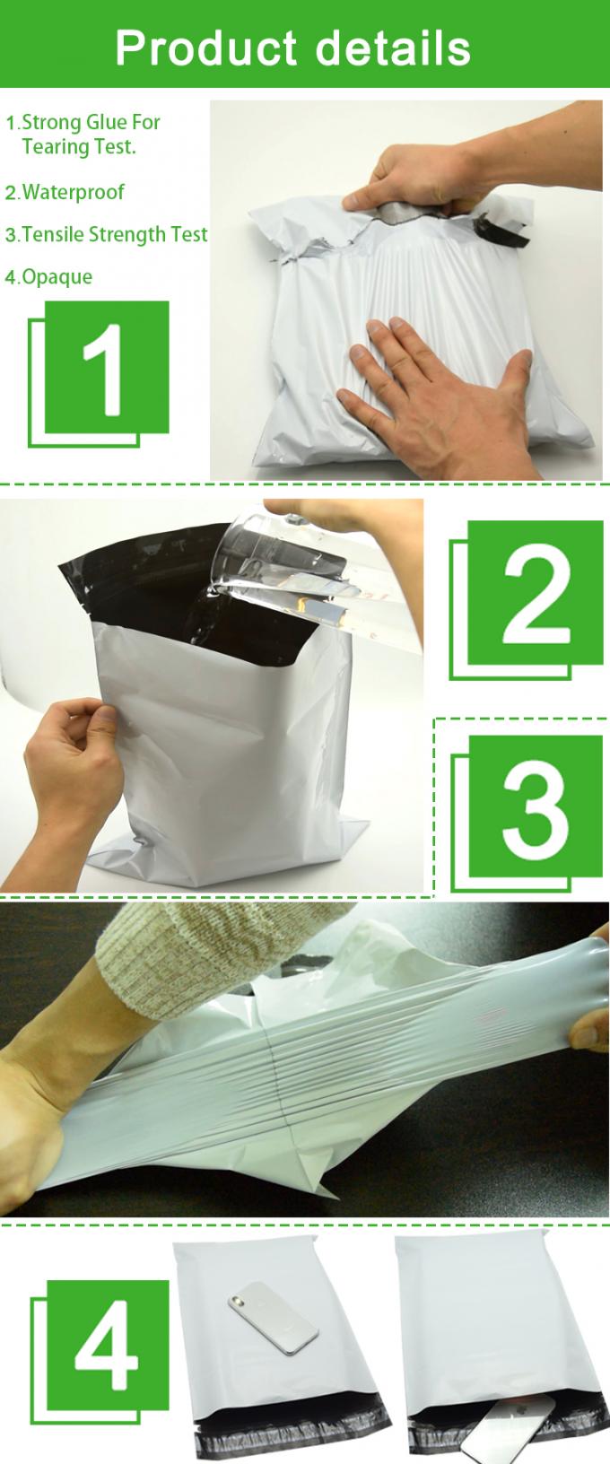 El almidón de maíz de la bolsa de la ropa envuelve a los anuncios publicitarios de envío biodegradables de Eco del poste del 100% que envían fuentes naturales de los bolsos de la entrega 5