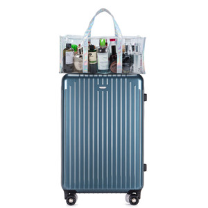 Pvc reutilizable Tote Bags de la moda de los bolsos que hacen compras del viaje del Pvc del lazo de la manija del comprador práctico biodegradable de las mujeres 2