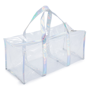 Pvc reutilizable Tote Bags de la moda de los bolsos que hacen compras del viaje del Pvc del lazo de la manija del comprador práctico biodegradable de las mujeres 3