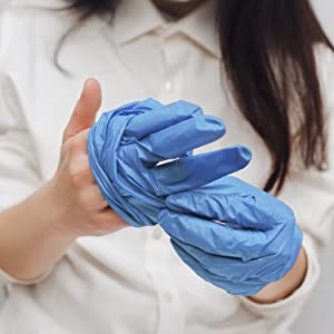 100 guantes disponibles del nitrilo de las PC - guantes industriales suaves, guantes del vinilo Polvo-libres, Látex-libres