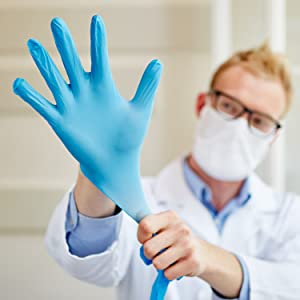 100 guantes disponibles del nitrilo de las PC - guantes industriales suaves, guantes del vinilo Polvo-libres, Látex-libres