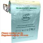 OEM/ODM aceptó bolsos de basura plásticos cortados con tintas abonablees impresos que el hogar ASTM D6400 de la AUTORIZACIÓN de EN13432 BPI certificó
