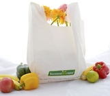 Bolsos plásticos biodegradables abonablees modificados para requisitos particulares de la camiseta, bolsos abonablees biodegradables del chaleco para hacer compras