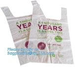 El bolso de la camiseta del BioPlastic usado para se lleva la comida, bolso de basura biodegradable disponible abonable de las bolsas de plástico para congelado