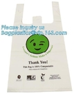 El bolso que hacía compras biodegradable plástico del portador abonable del chaleco del 100% con EN13432 certificó, los bolsos abonablees para Superma