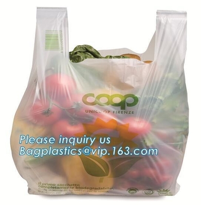 Bolsos grabados en relieve de Liner Compostable Garbage del carrito de los residuos orgánicos, las bolsas de plástico biodegradables de la categoría alimenticia del estiércol vegetal