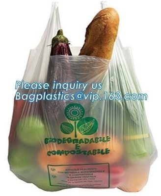 Bolsos grabados en relieve de Liner Compostable Garbage del carrito de los residuos orgánicos, las bolsas de plástico biodegradables de la categoría alimenticia del estiércol vegetal