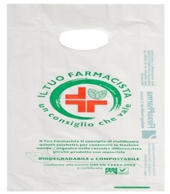 El bolso abonable biodegradable de la comida del claro de HDPE/LDPE, basura blanca biodegradable empaqueta bolsos abonablees de los residuos orgánicos