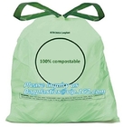 bolsos 100% de basura abonablees de fabricación directos amistosos de la fábrica del eco del lazo en el rollo, lacre y manija y Customi