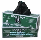 Guantes de limpieza plásticos del PE de los guantes del perro del impulso de los bolsos disponibles del recogedor, bolsos en el rollo con el dispensador y clip del correo