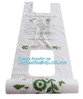 Bolsos de reciclaje biodegradables de la camiseta, las bolsas de plástico biodegradables