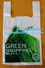 La aduana que el estiércol vegetal biodegradable impreso empaqueta la manija En13432 de la camiseta de la farmacia certificó