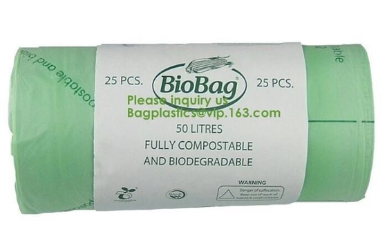 la maicena hizo el 100% la bolsa de plástico impresa de encargo abonable biodegradable con propio logotipo, vagos de empaquetado respetuosos del medio ambiente de la camiseta