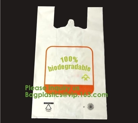 LAS MANIJAS SOLUBLES EN AGUA PLÁSTICAS BIODEGRADABLES DEL CHALECO DE PVA EMPAQUETAN, EL ALMIDÓN DE PATATAS DEL ALMIDÓN DE MAÍZ DE COMPOSTALE PLA+PBAT ECO FIRNEDLY