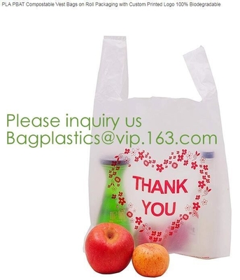 Reciclaje orgánico y bolso abonable, bolso plástico abonable de Eco, abonable amistoso Bagease Bagplasti de la camiseta de Biobased