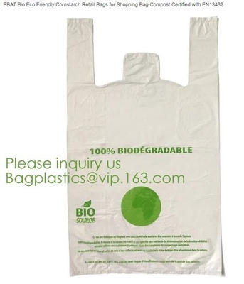 Reciclaje orgánico y bolso abonable, bolso plástico abonable de Eco, abonable amistoso Bagease Bagplasti de la camiseta de Biobased