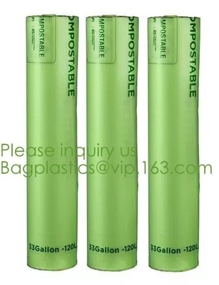 Bolsos biodegradables del estiércol vegetal de la venta directa de la fábrica con el certificado del CE FDA, registro personalizado polivinílico claro reciclable abonable de los bolsos