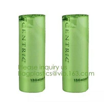 Bolsos biodegradables del estiércol vegetal de la venta directa de la fábrica con el certificado del CE FDA, registro personalizado polivinílico claro reciclable abonable de los bolsos