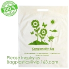 Bolsos de basura biodegradables del rollo del lazo abonable respetuoso del medio ambiente de la bolsa de plástico, biodegrada abonable de encargo de la maicena