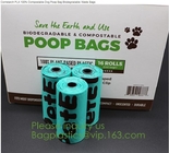 Bolsos polivinílicos claros reciclables abonablees Logo Seal Garbage Bag de encargo, bolso del impulso del perro, bolso de perrito, animal doméstico Suppli del proveedor de la fábrica