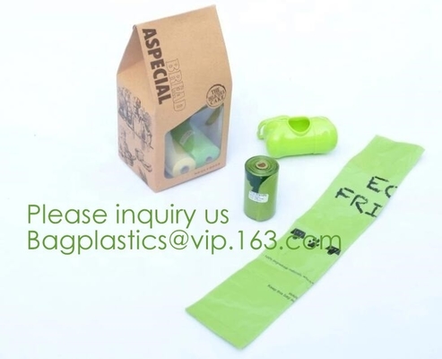 los bolsos de basura abonablees biodegradables EN13432 de la talla 100% de encargo de la fábrica de China, MUY BIEN ABONAN la bio bolsa de plástico degradable
