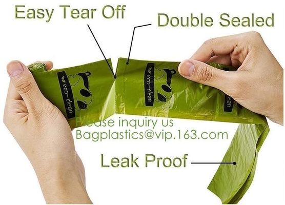 los bolsos de basura abonablees biodegradables EN13432 de la talla 100% de encargo de la fábrica de China, MUY BIEN ABONAN la bio bolsa de plástico degradable