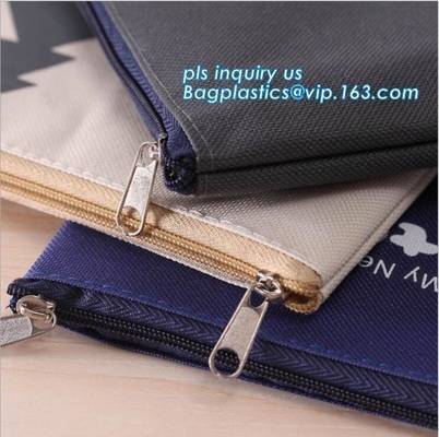 Bolso impermeable de papel del fichero de la cremallera de la oficina de los efectos de escritorio A4, bolso claro del PVC de los colores de los efectos de escritorio de la oficina del OEM del fichero del bolsillo brillante del bolso
