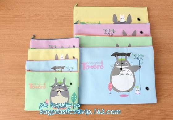 el bolso del lápiz de la lona zippered el regalo de la dirección de la escuela del estudiante de la bolsa del almacenamiento de los efectos de escritorio, harpillera Pen Pencil Makeup Case Canvas