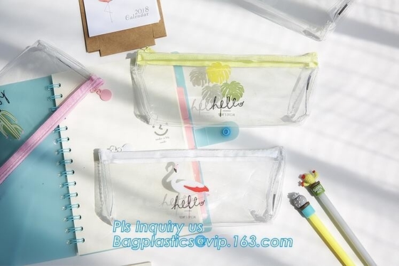 La bolsa de la pluma del silicón del proveedor/el bolso inmóviles del lápiz de la pluma de la goma de silicona, modificó el bolso del lápiz para requisitos particulares del PVC de Logo Rubber Zip Lock