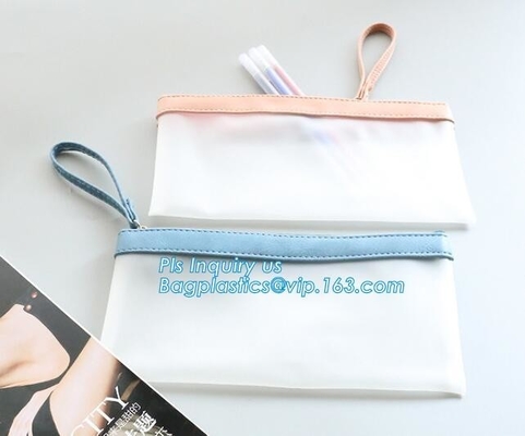 La bolsa de la pluma del silicón del proveedor/el bolso inmóviles del lápiz de la pluma de la goma de silicona, modificó el bolso del lápiz para requisitos particulares del PVC de Logo Rubber Zip Lock