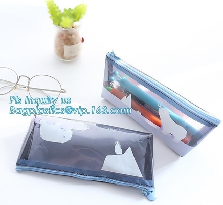 bolsos del envase de plástico del pvc del vinilo con el cierre de Zip lockkk de la cremallera del resbalador, bolsa de la cremallera del pvc del vinilo, zi negro de la cremallera del resbalador del color