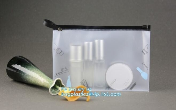 La cerradura de la cremallera heló el bolso que embalaba del resbalador de la cremallera plástica del PVC para la ropa interior/la ropa/el cosmético, cosmético de encargo del regalo del resbalador