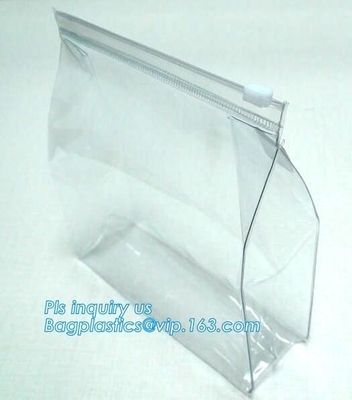 bolsos plásticos promocionales reutilizables de la cremallera del resbalador del LDPE, final de empaquetado cargado parte inferior metalizado del lustre de la cremallera del resbalador de la película