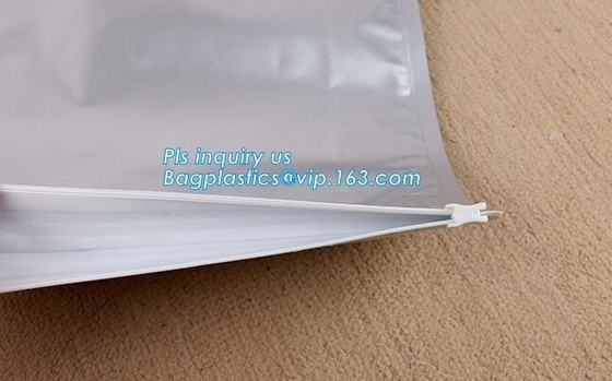 el bolso plástico laminado del alimento para animales del escudete del lado del bolso del papel de aluminio de la capa múltiple con el resbalador Zip lockkk, modificó la impresión para requisitos particulares de Sta