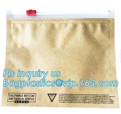 Bolso resistente C médica del niño de los bolsos de la prueba del olor una n n bolsas inferiores planas de b i s Zip lockkk de un Zip lockkk del bolso