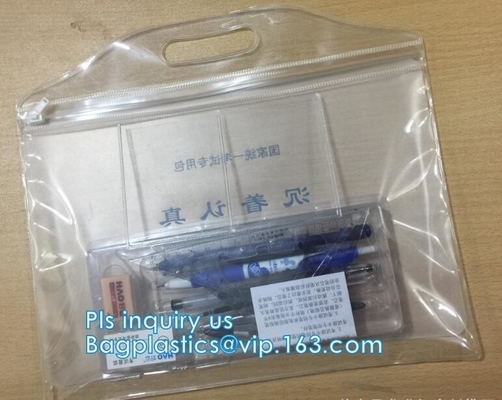 Bolso para los sistemas del cuidado de piel, bolso olográfico de la cremallera del top del resbalador del vinilo del PVC EVA de la cremallera del resbalador del PVC del laser para el verano, parte inferior