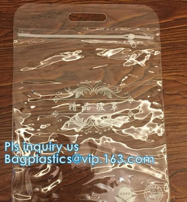 Bolso para los sistemas del cuidado de piel, bolso olográfico de la cremallera del top del resbalador del vinilo del PVC EVA de la cremallera del resbalador del PVC del laser para el verano, parte inferior