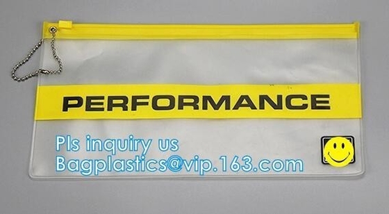 bolso claro cosmético del bikini de la bolsa de mensajero, bolso que embala transparente del PVC del cierre del resbalador, bolso de la cremallera del resbalador para el acceso del viaje