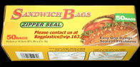 bolsos degradables de la comida del almacenamiento de BaZip de la comida y del congelador de d2w, bolsos de la microonda, bolsos del resbalador, bolsa del almuerzo escolar, bolsos del apretón del resbalador