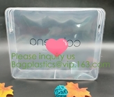El bolso de nylon del Pvc de la cremallera promocional modifica el bolso cosmético claro plástico del PVC para requisitos particulares de Logo Print Transparent con la cremallera no tejida