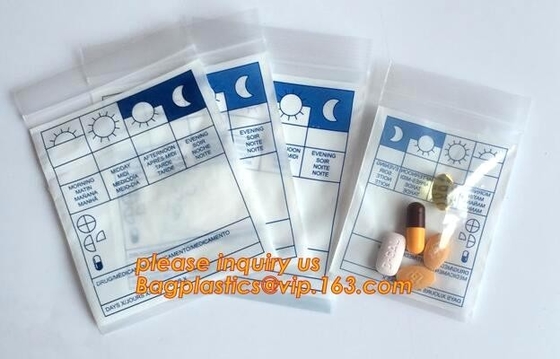 Bolso del espécimen del laboratorio del grado médico, bolso médico del espécimen del bolso Zip-lock del Biohazard, bolsos reconectables con el Biohazard Symbo