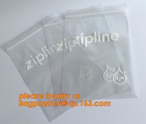 La cremallera doble sigue el bolso plástico del congelador de Zip lockkk del bolso de Zip lockkk del plástico transparente del LDPE, bolso de Zip lockkk de la pista doble para el ultramarinos, w