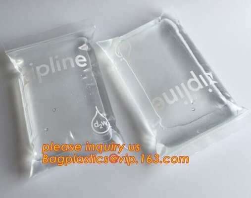 La cremallera doble sigue el bolso plástico del congelador de Zip lockkk del bolso de Zip lockkk del plástico transparente del LDPE, bolso de Zip lockkk de la pista doble para el ultramarinos, w