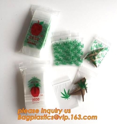 Bolsos plásticos de la cerradura de la cremallera de Apple Mini Zip lockkk Baggies /Small, Baggies para la joyería que empaqueta, mini baggie de la manzana, Herb Jewel Pac
