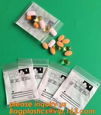 bolso médico esterilizado plástico de empaquetado médico de Zip lockkk, bolsos médicos del sobre de la cremallera del bloque de la droga programable de la cerradura, empaquetando