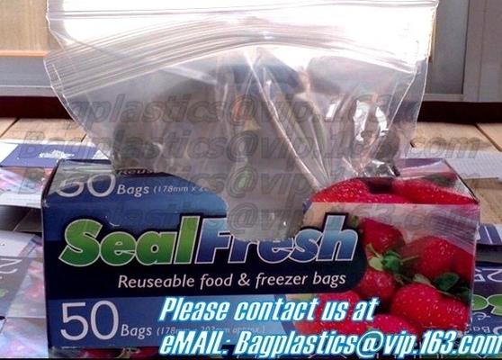 Bolso antibacteriano de la cremallera del bebé, categoría alimenticia Zip lockkk plástico, sello del apretón, cerradura del apretón, cierre de cremallera