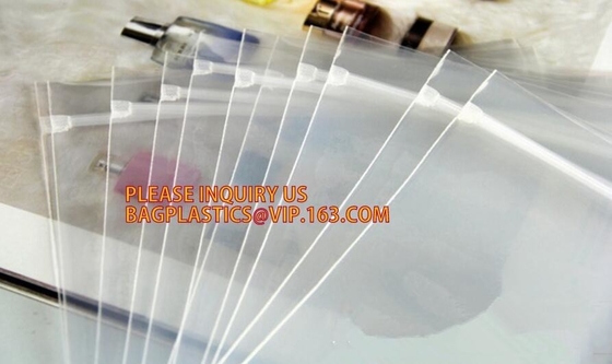 ropa interior de empaquetado del bolso de la cerradura de la cremallera que empaqueta el bolso que embala claro del PVC, bolsos plásticos transparentes de la cerradura PE/PET de la cremallera de la comida, bagplas