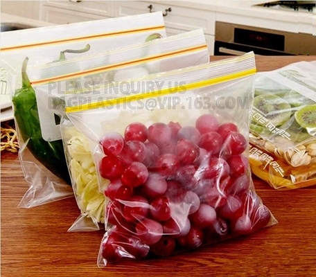 bolsos reconectables de la cerradura de la cremallera de la seguridad de la PISTA DOBLE, bolsos de impresión que se puede volver a sellar de Zip lockkk de la pista doble de /LDPE del bolso de la cerradura de la cremallera, bolso